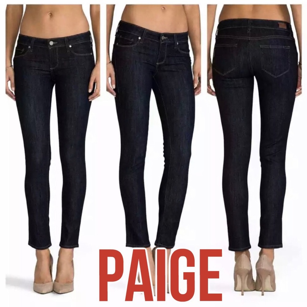 PAIGE Skyline Ankle Peg Jeans 27 Dark Wash